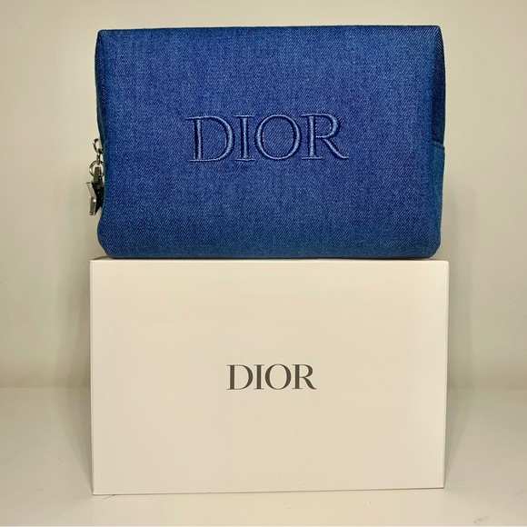 Christian Dior Makeup Eye & Lip Set with Blue Denim Cosmetic Makeup Pouch bag - Picture 12 of 12